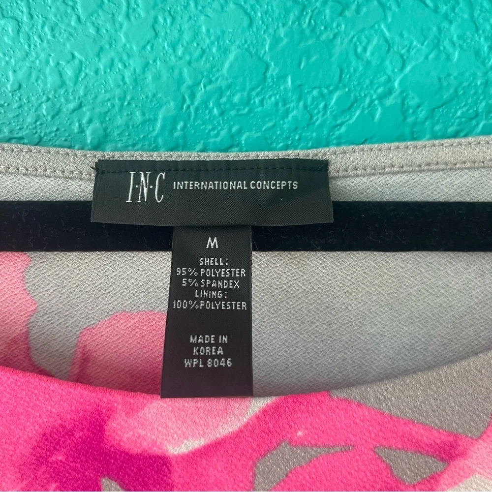 NWOT Pink and Grey Off the Shoulder Top - Picture 3 of 4